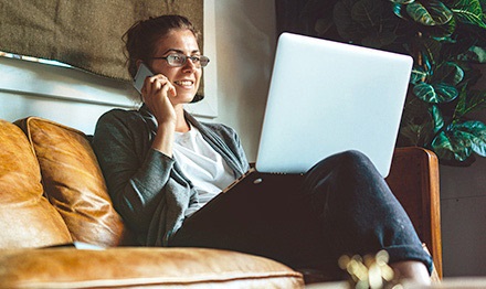 Woman with laptop